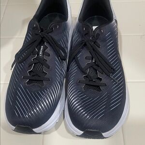Hoka Black and White Athletic Shoes